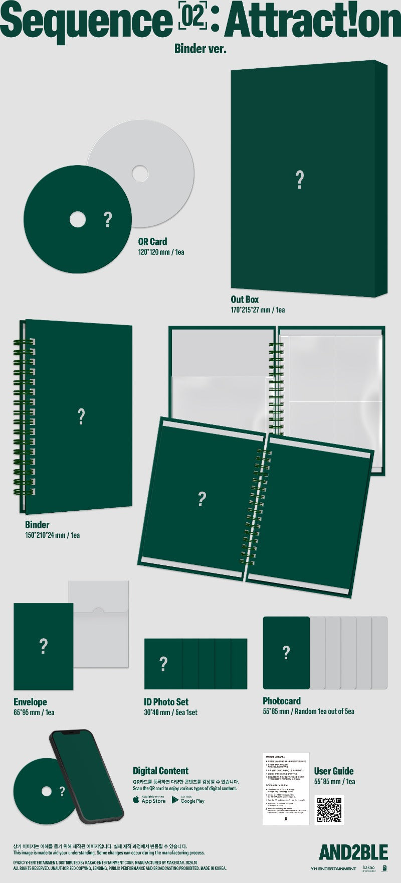 AND2BLE - 2nd Mini Album [Sequence 02: Attraction] (Binder ver.)