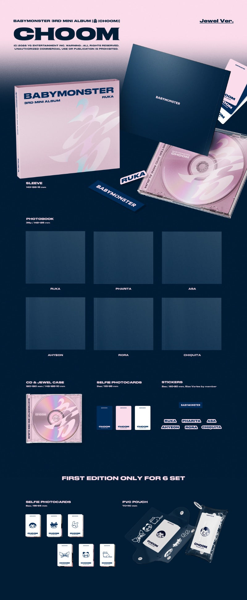 BABYMONSTER 3rd Mini Album [CHOOM] (Jewel Ver.)