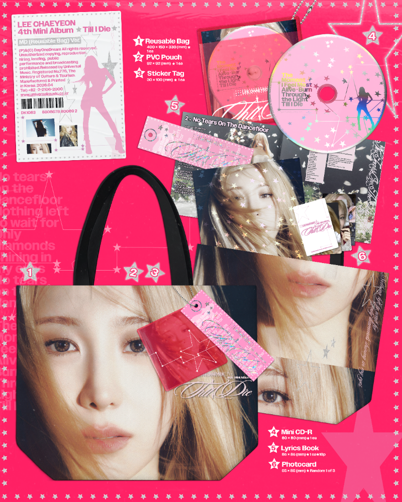 LEE CHAEYEON - 4th Mini Album [Till I Die] (MD Ver.) (Reusable Bag Ver.)