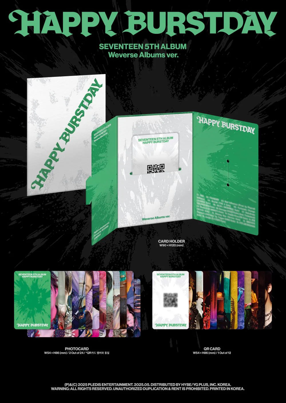 SEVENTEEN - 5th Album [HAPPY BURSTDAY] (Weverse Albums Ver.)