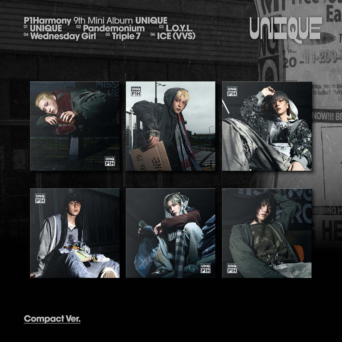 P1Harmony - 9th Mini Album [UNIQUE] (Compact Ver.) (Random)