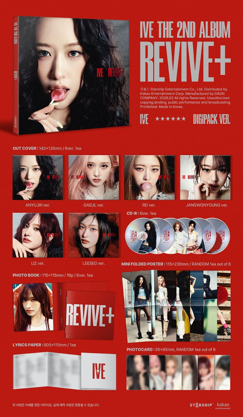IVE - 2nd Album [REVIVE +] (Digipack Ver.) (Random)
