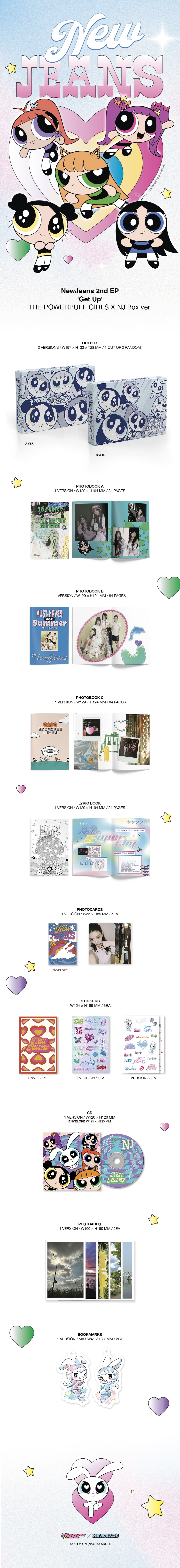 NewJeans - 2nd EP [Get Up] (THE POWERPUFF GIRLS X NJ Box Ver.)
