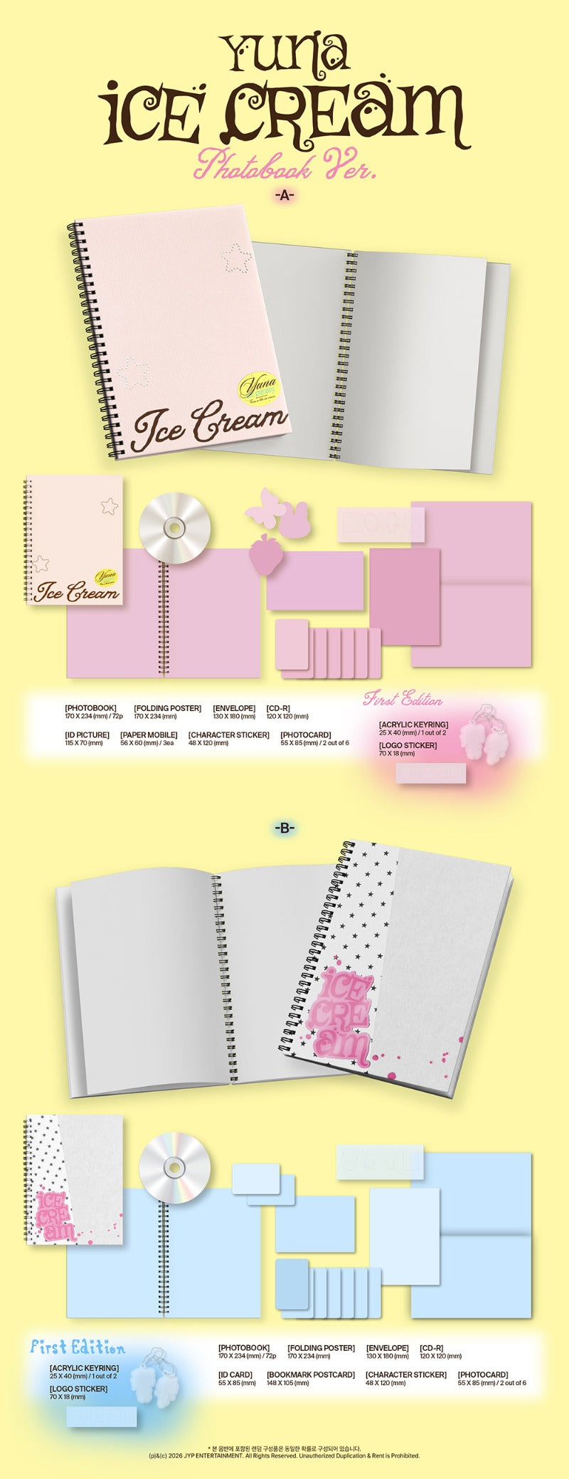 YUNA (ITZY) - 1st Mini Album [Ice Cream] (Photobook Ver.) (Random)