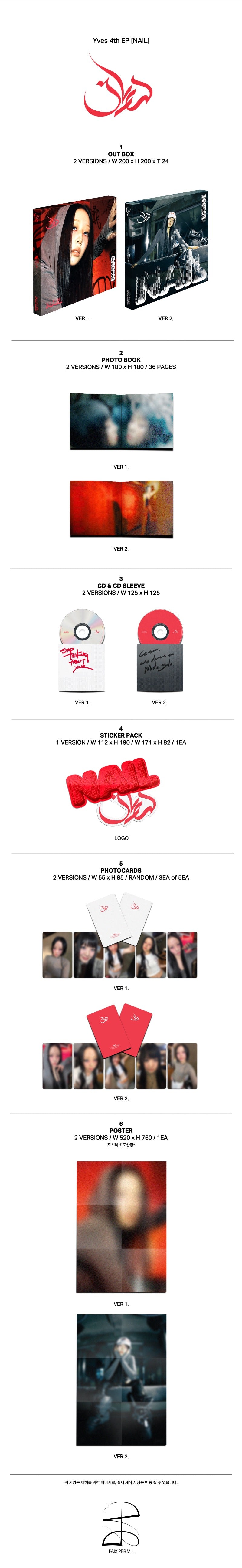 Yves - 4th EP [NAIL] (Deluxe Ver. : Standard Photobook) (Random)