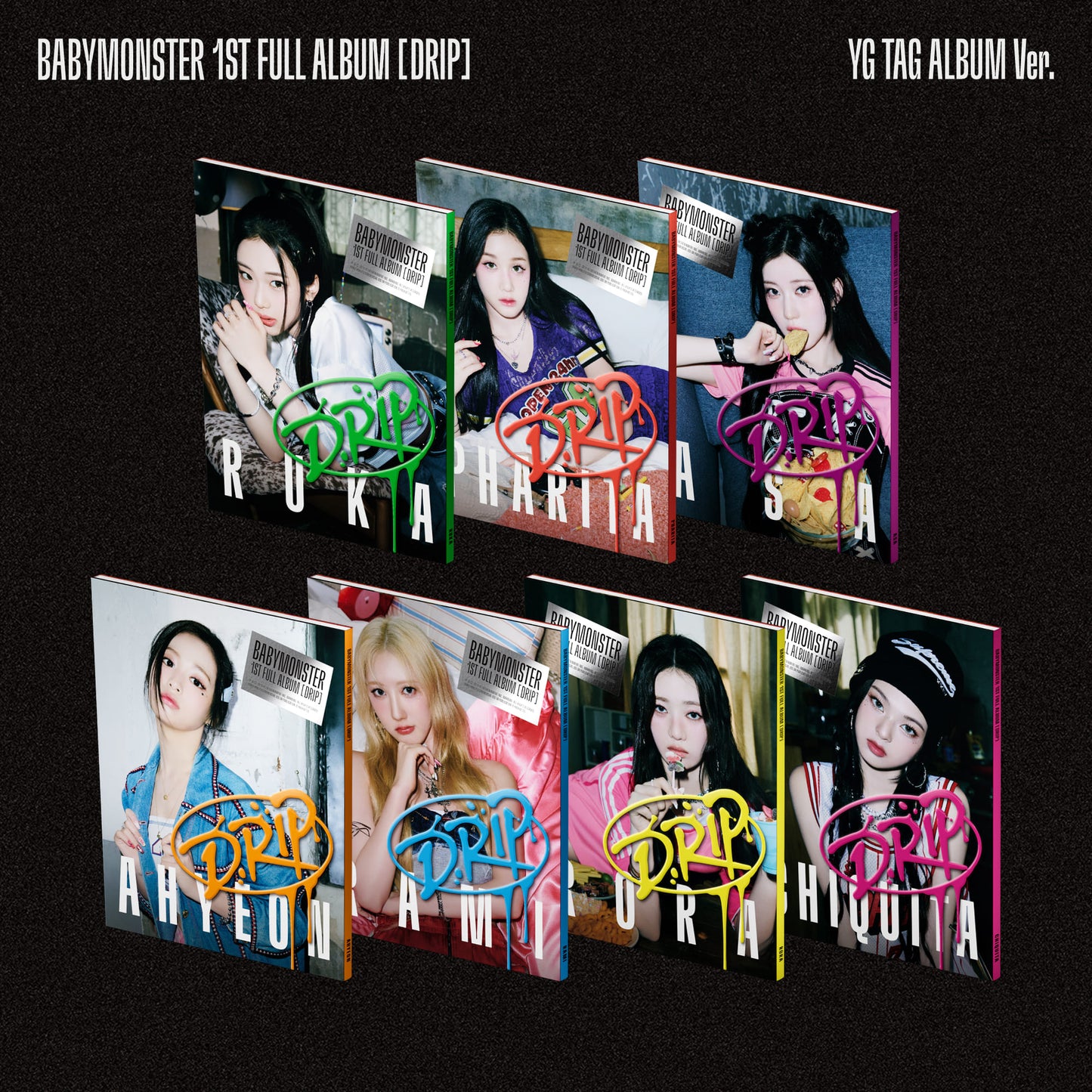 BABYMONSTER - 1st Full Album [DRIP] (YG TAG ALBUM Ver.) (Random)