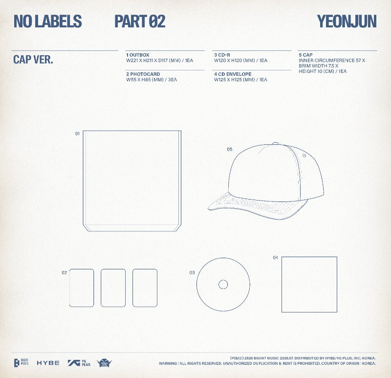 YEONJUN - 2nd Mini Album [NO LABELS: PART 02] (Cap Ver.)