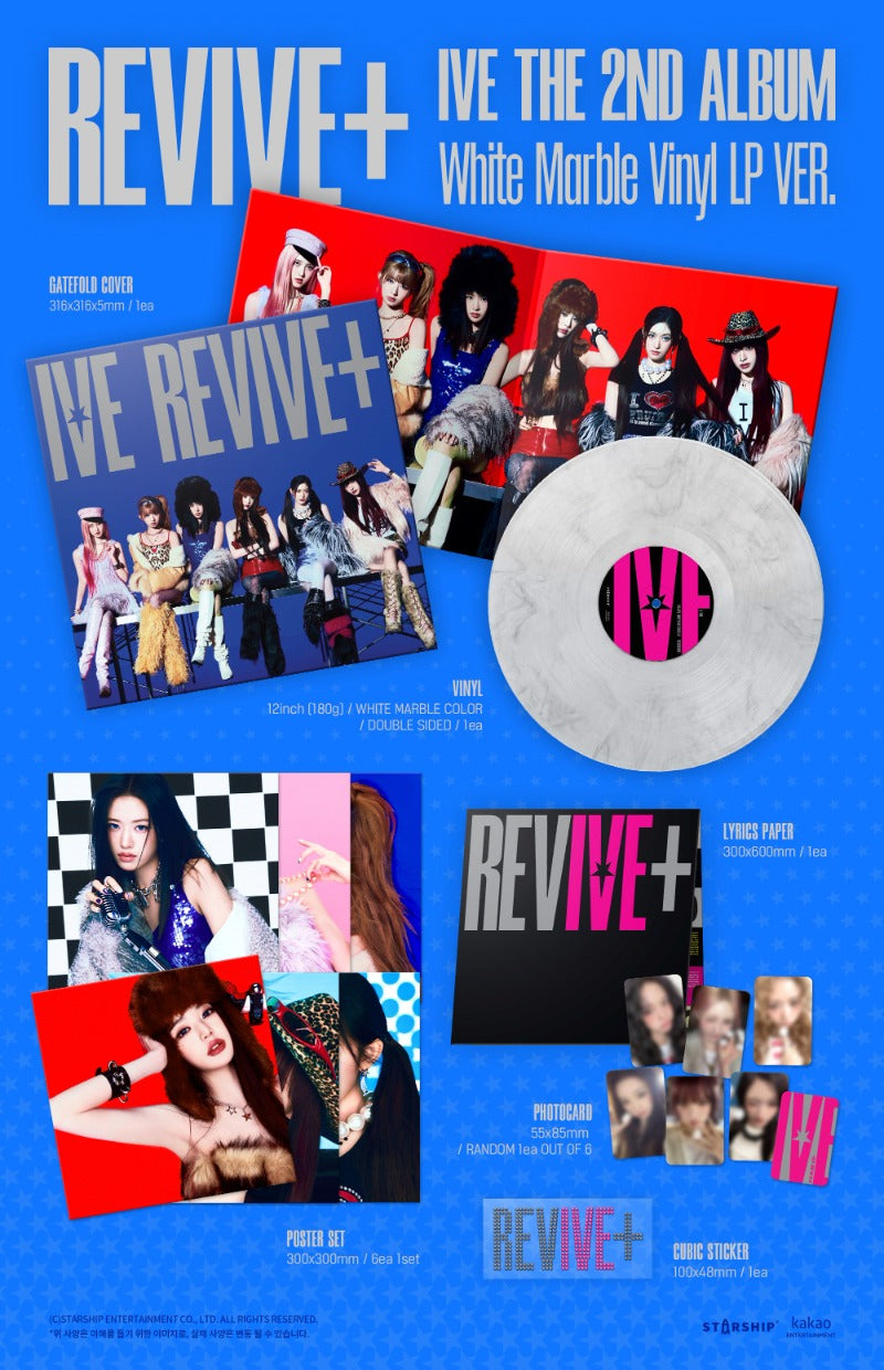 IVE - 2nd Album [REVIVE+] (White Marble Vinyl LP Ver.)