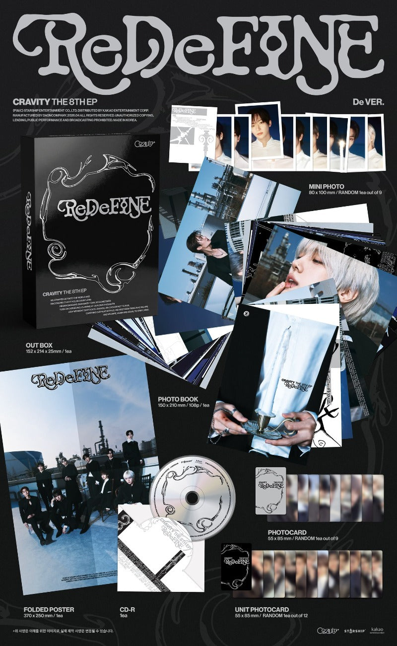 CRAVITY - 8th Mini Album [ReDeFINE] (De VER.)