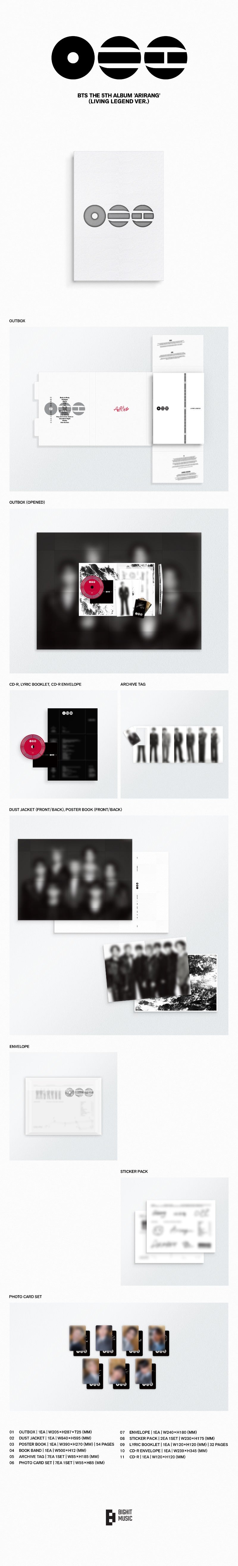 BTS - 5th Full Album [ARIRANG] (Living Legend Ver.)