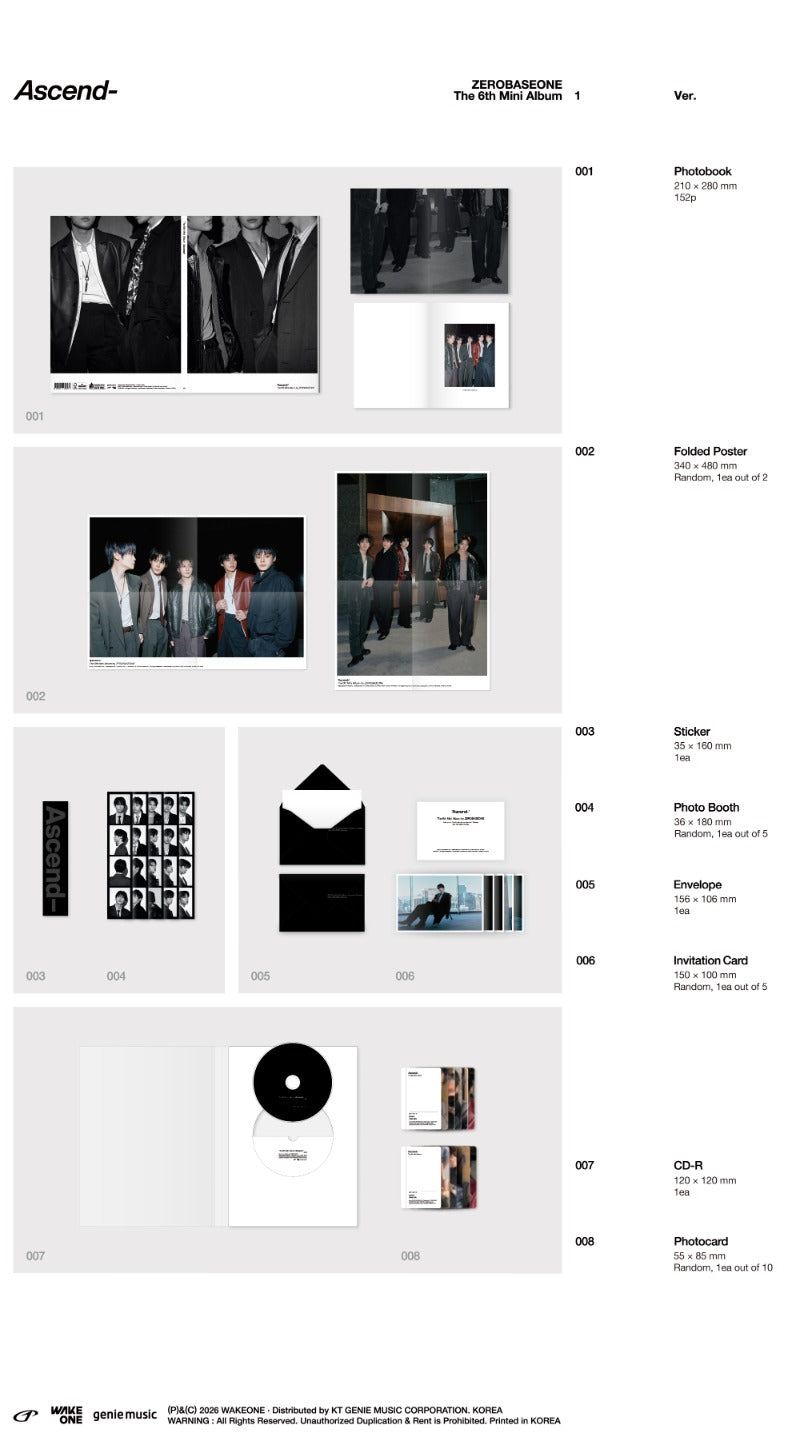 ZEROBASEONE - 6th Mini Album [Ascend-] (Photobook Ver.)