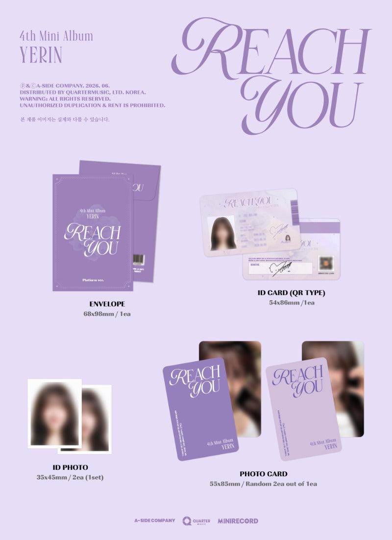 YERIN - 4th Mini Album [REACH YOU] (Platform Ver.)