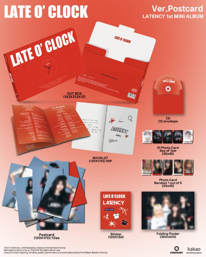 LATENCY - 1st Mini Album [LATE O'CLOCK] (Postcard Ver.)
