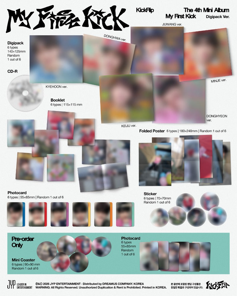 KickFlip - 4th Mini Album [My First Kick] (Digipack Ver.) (Random)