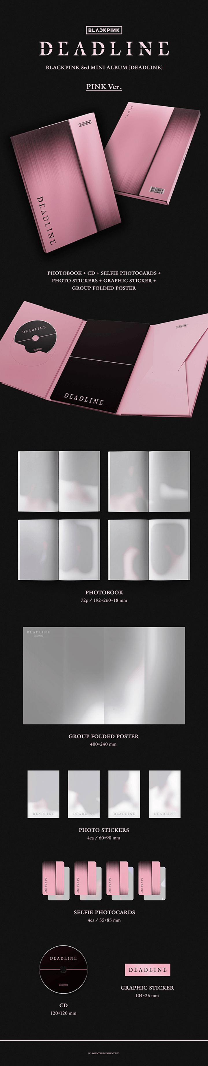 BLACKPINK - 3rd Mini Album [DEADLINE] (BLACK Ver. / PINK Ver.) (Weverse Gift)