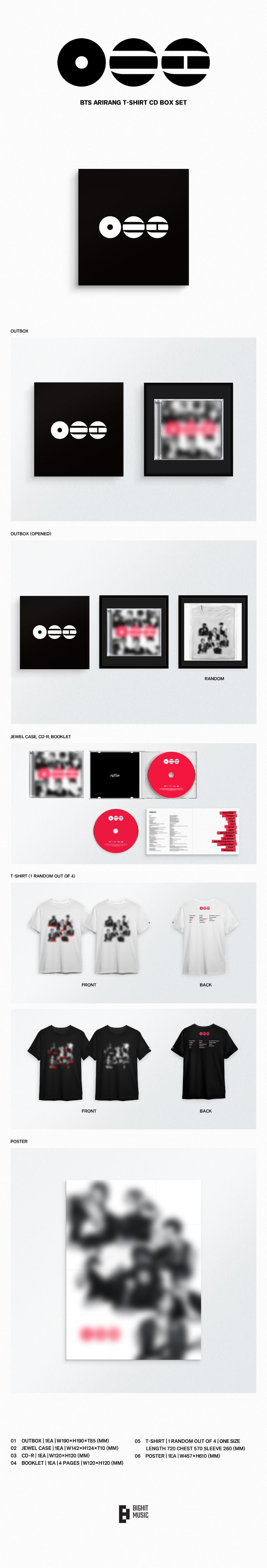 BTS - 5th Full Album [ARIRANG] (T-shirt CD Box Set)
