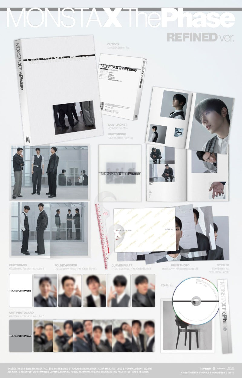 MONSTA X - EP Album [The Phase] (REFINED Ver. / HYPER Ver. / PHASE Ver.)