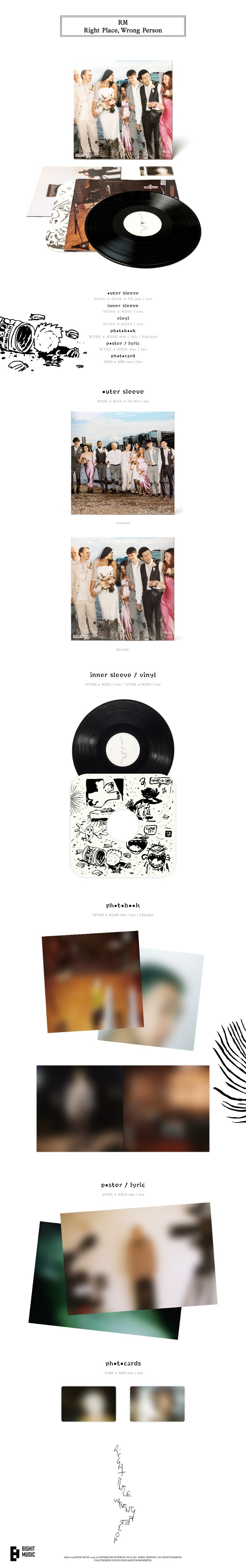 RM - 2nd Album [Right Place, Wrong Person] (LP Ver.)