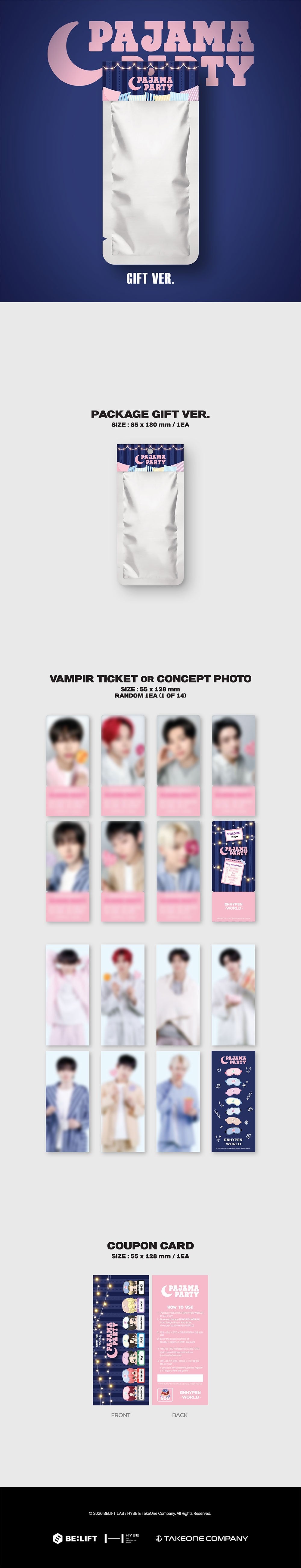 ENHYPEN - [ENHYPEN WORLD COUPON CARD COLLECTION] (PAJAMA PARTY GIFT VER.)