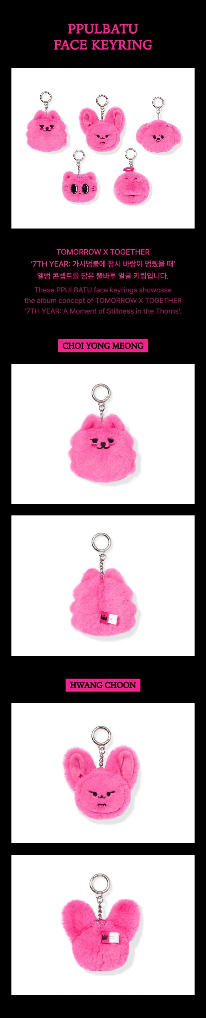 TXT - MD [7TH YEAR : A Moment of Stillness in the Thorns] PPULBATU Face Keyring