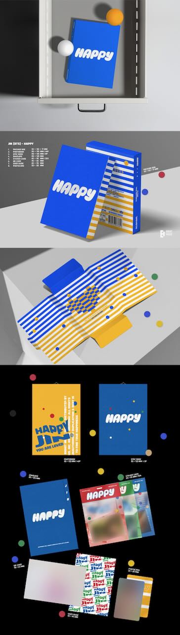 JIN - 1st Mini Album [HAPPY] (Weverse Albums Ver.)