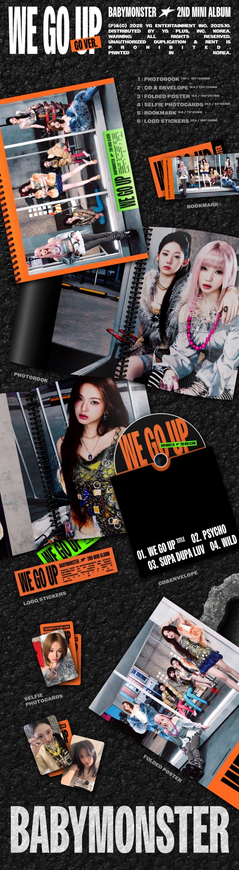 BABYMONSTER - 2nd MINI ALBUM [WE GO UP] (GO Ver.)