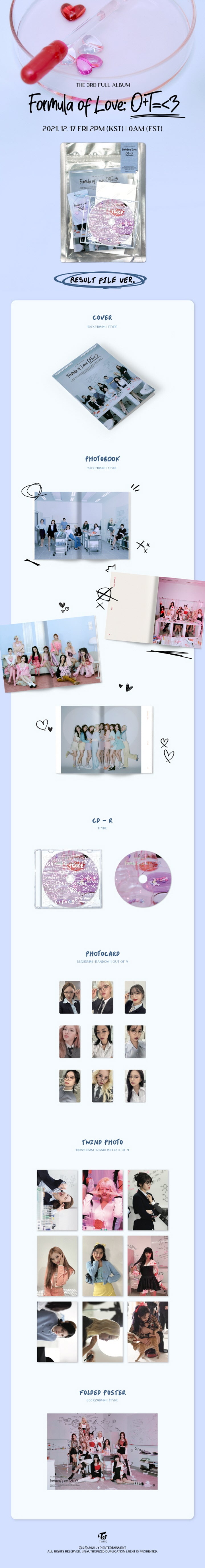 TWICE - 3rd Album [Formula of Love: O+T=<3] (Result file ver.)