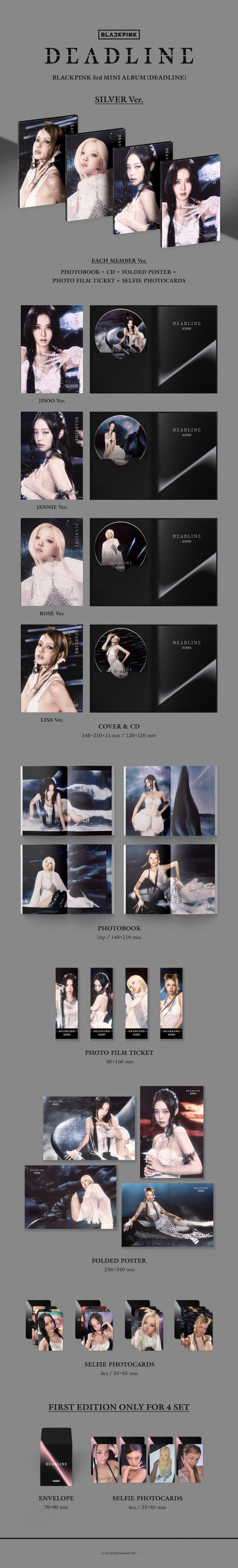 BLACKPINK - 3rd Mini Album [DEADLINE] (SILVER Ver.)