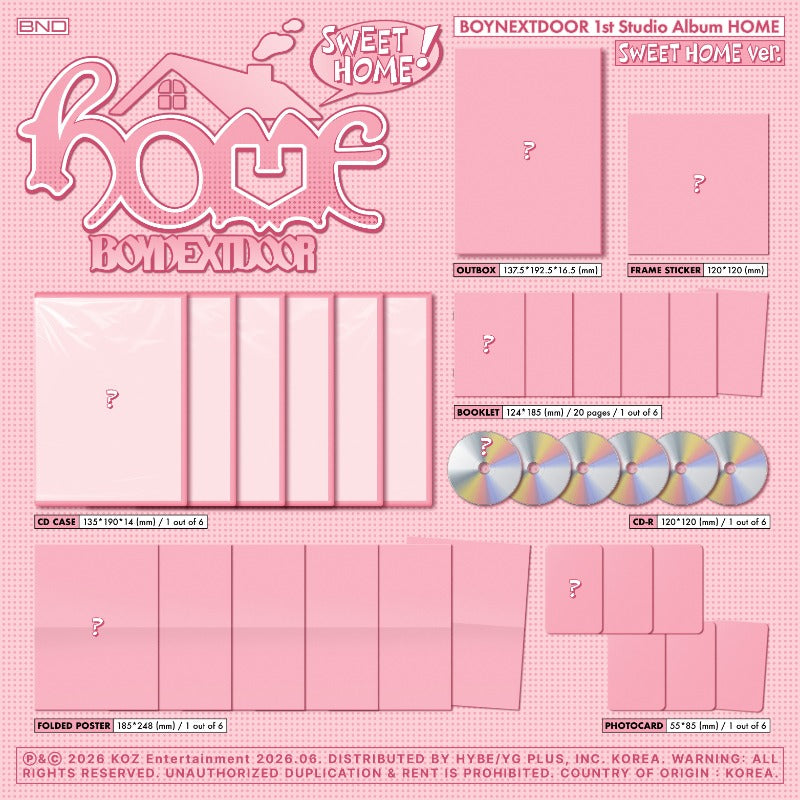 BOYNEXTDOOR - 1st Studio Album [HOME] (SWEET HOME Ver.)