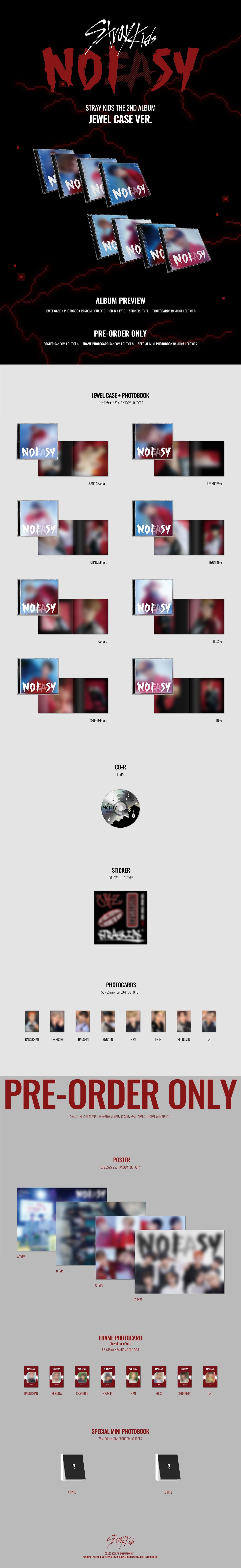 Stray Kids - 2nd Album NOEASY (JEWEL CASE ver.)