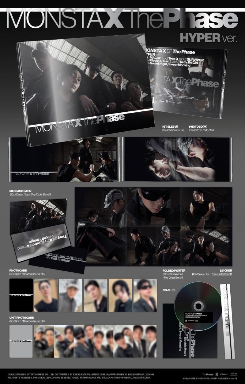 MONSTA X - EP Album [The Phase] (REFINED Ver. / HYPER Ver. / PHASE Ver.)
