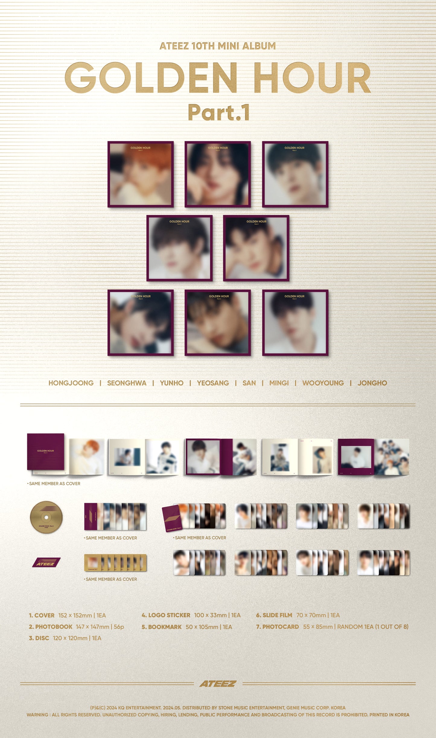 ATEEZ - GOLDEN HOUR : Part.1 (DIGIPACK VER.)