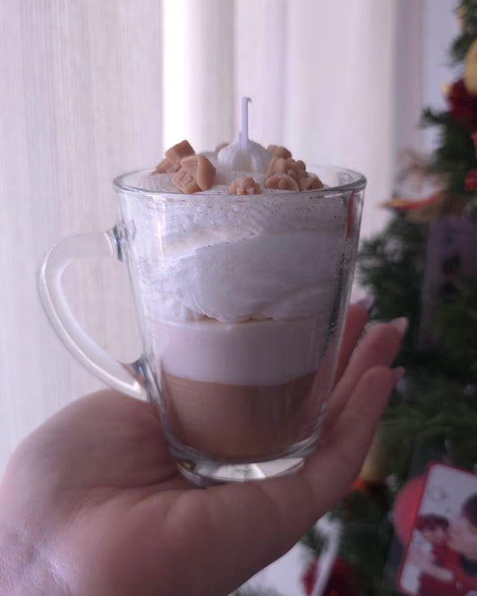 Cafè Latte Mug Dessert Soy Candle – Realistic Coffee Decor