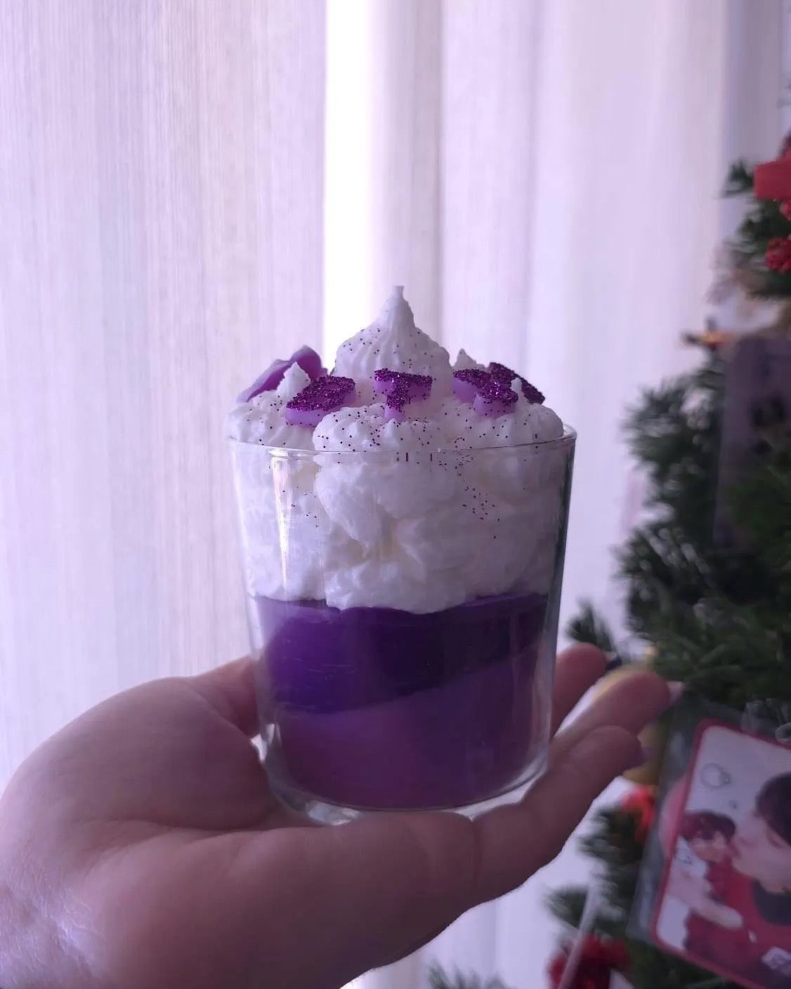 BTS K-pop Inspired Soy Candle – Handmade Decorative Dessert Candle