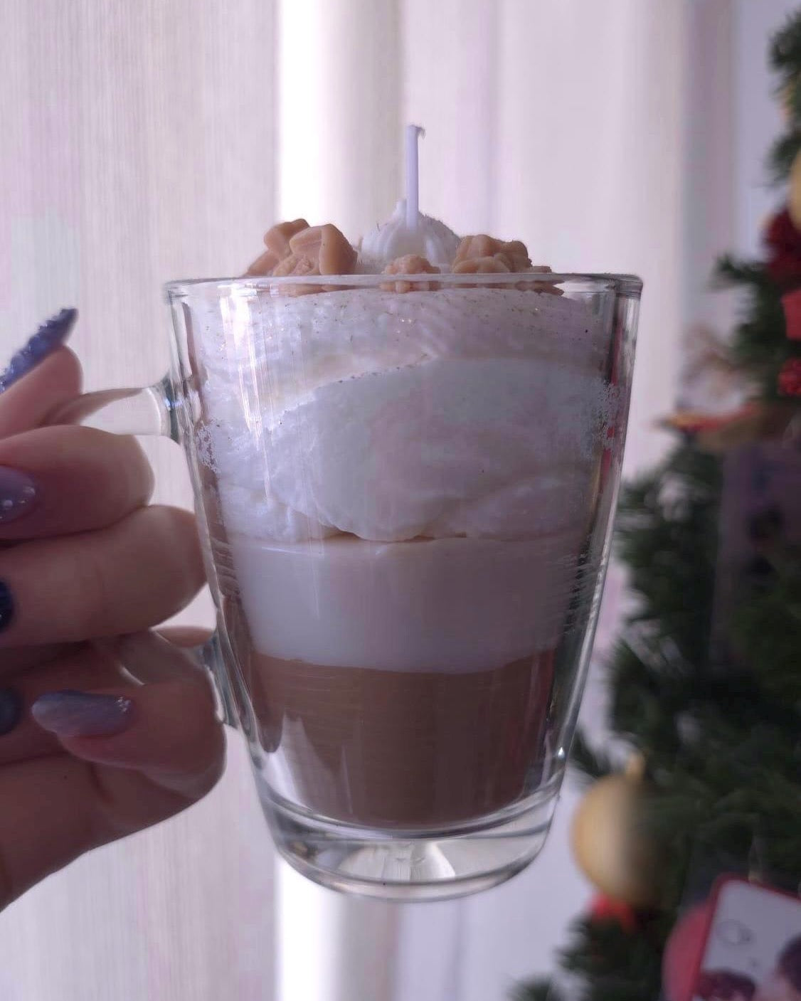 Cafè Latte Mug Dessert Soy Candle – Realistic Coffee Decor